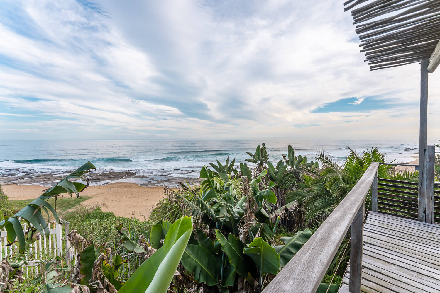 view of ocean from pergola